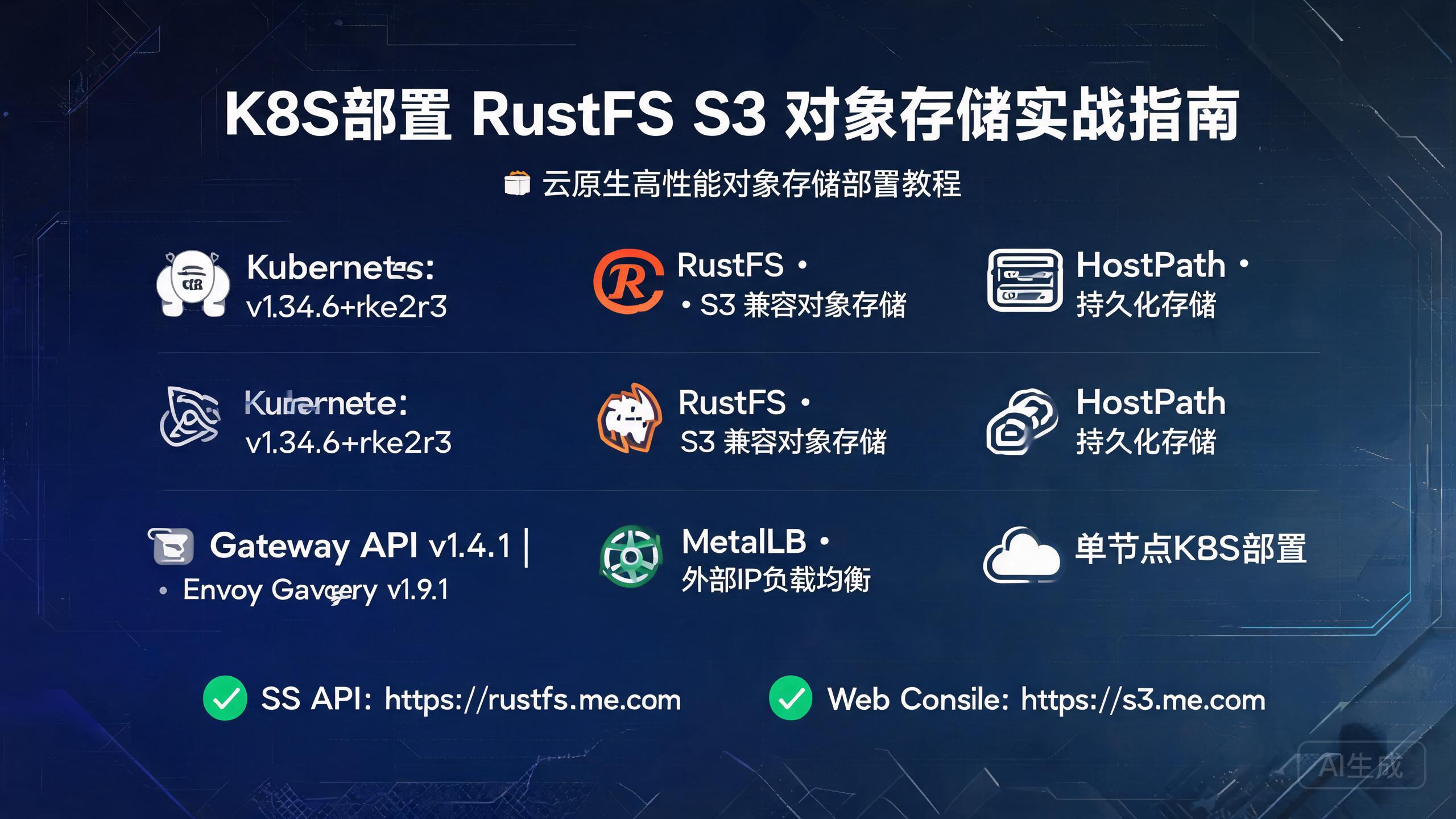 K8S部署 RustFS S3 对象存储实战指南